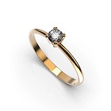 Золотое кольцо с бриллиантом, 1773258