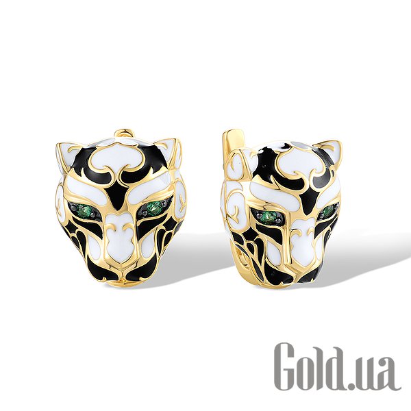 

Серьги Lurie Jewelry, Серебряные серьги со шпинелью в позолоте