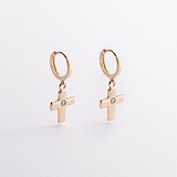 Золотые серьги с куб. циркониями