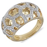 Женское золотое кольцо с бриллиантами, 002506