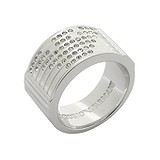Armani Серебряное обручальное кольцо с куб. циркониями, 047050