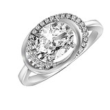 Женское серебряное кольцо с куб. циркониями, 143563