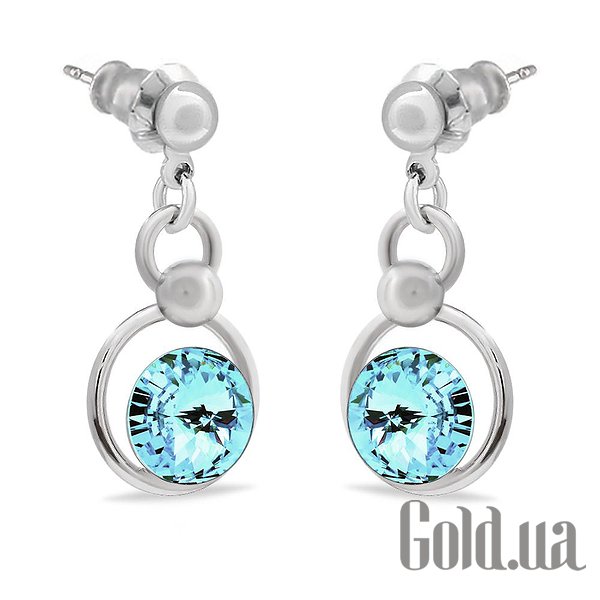 

Серьги с подвесками Kobi, Стальной, Серьги с кристаллами Swarovski