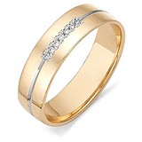 Золотое обручальное кольцо с бриллиантами, 1556171