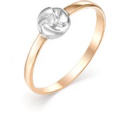 Золотое кольцо с бриллиантом, 1603531