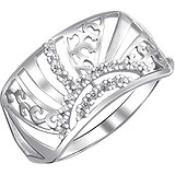 Женское серебряное кольцо с куб. циркониями, 1614027