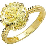 Женское золотое кольцо с цитрином, 1618379