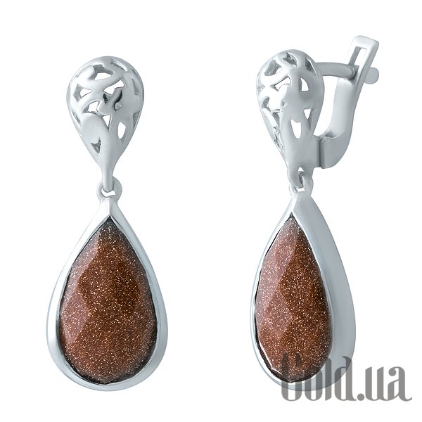 

Серьги с подвесками Fresh Jewelry, Серебряные серьги с авантюринами