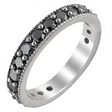 Серебряное обручальное кольцо с куб. циркониями, 1626571