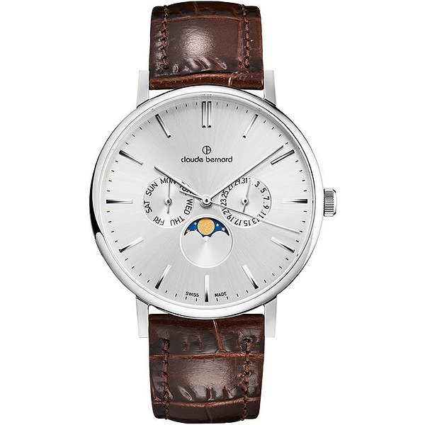 Claude Bernard Чоловічий годинник Slim Line Moon Phase 40004 3 AIN