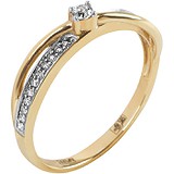 Золотое кольцо с бриллиантами, 1672907