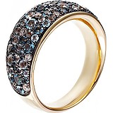 Женское золотое кольцо с бриллиантами и топазами, 1688011