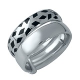 Женское серебряное кольцо с эмалью (1985939), фото