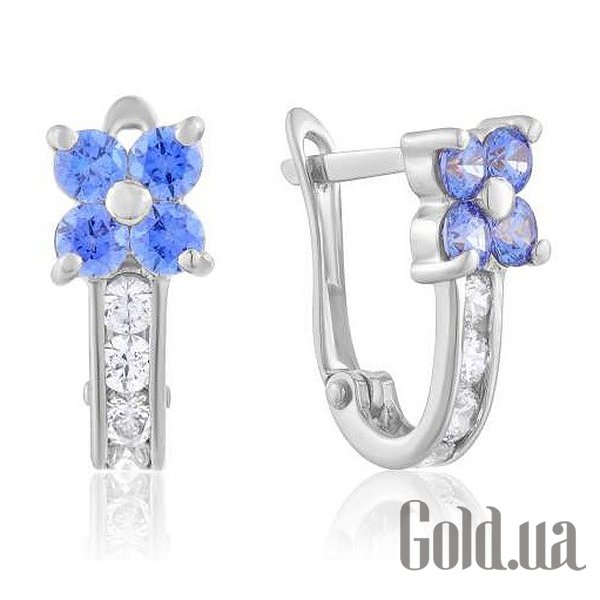 

Серьги Украина, Золотые серьги с Swarovski Zirconia