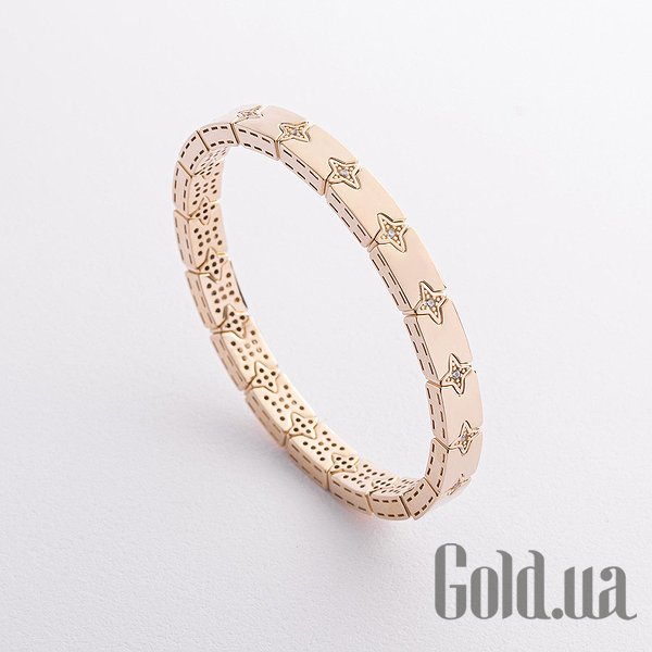 

Браслет Украина, Женский золотой браслет с куб. циркониями, 18