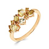 Женское золотое кольцо с цитринами, 1540044
