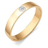 Золотое обручальное кольцо с бриллиантом, 1556172