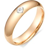 Золотое обручальное кольцо с бриллиантом, 1602764