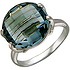 Женское серебряное кольцо с горным хрусталем - фото 1