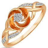 Золотое кольцо с бриллиантами, 1700812