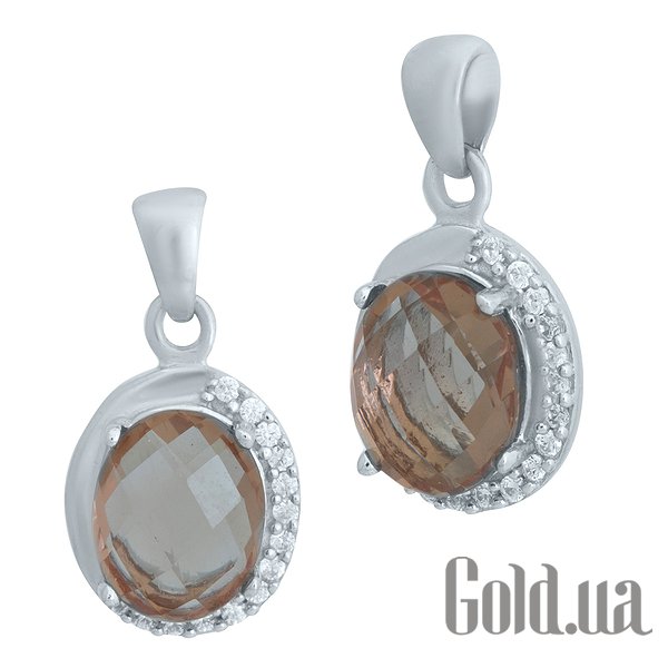 

Женские кулоны Fresh Jewelry, Серебряный кулон с султанитом и куб. циркониями