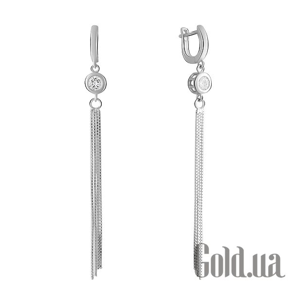 

Серьги с подвесками Fresh Jewelry, Серебряные серьги с куб. циркониями