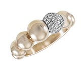 Женское золотое кольцо с куб. циркониями, 1760460