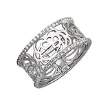 Женское серебряное кольцо с куб. циркониями, 1536973