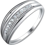 Женское серебряное кольцо с куб. циркониями, 1614029