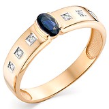 Женское золотое кольцо с бриллиантами, 1615309