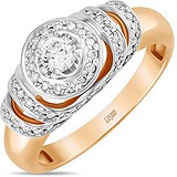 Золотое кольцо с бриллиантами, 1624525