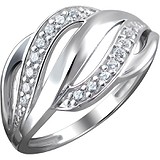 Женское серебряное кольцо с куб. циркониями, 1636045