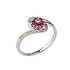Женское золотое кольцо с рубинами и бриллиантами - фото 1