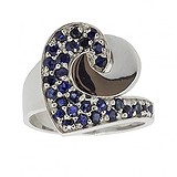 Женское серебряное кольцо с сапфирами, 1716941