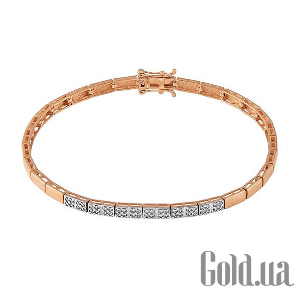 

Браслет Украина, Женский золотой браслет с куб. циркониями, 18