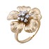 Женское золотое кольцо с белыми сапфирами - фото 1