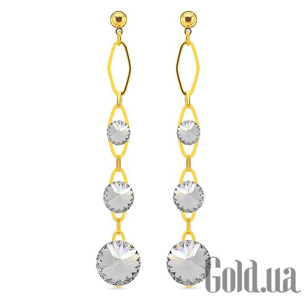 

Серьги с подвесками Kobi, Желтый, Серьги с кристаллами Swarovski в позолоте