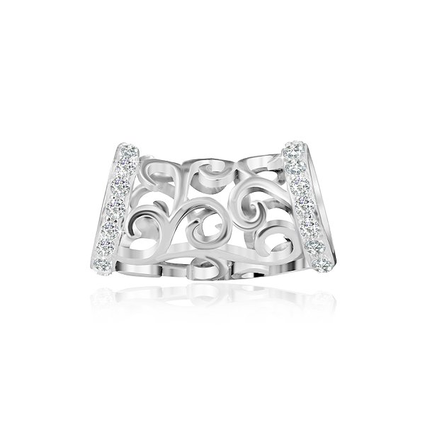 Срібний кулон з куб. цирконіями