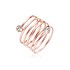 Женское серебряное кольцо с куб. циркониями в позолоте - фото 1