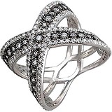 Женское серебряное кольцо с куб. циркониями, 1547726