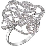 Женское серебряное кольцо с куб. циркониями, 1611726