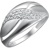Женское серебряное кольцо с куб. циркониями, 1614030