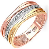 Kabarovsky Золотое обручальное кольцо с бриллиантами, 1647054