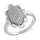 Женское серебряное кольцо с куб. циркониями, 1665230
