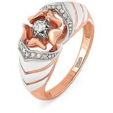 Kabarovsky Женское золотое кольцо с бриллиантами и эмалью, 1698510