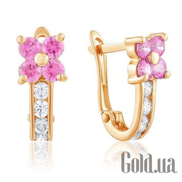 

Серьги Украина, Золотые серьги с Swarovski Zirconia