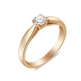 Золотое кольцо с бриллиантом, 1744846