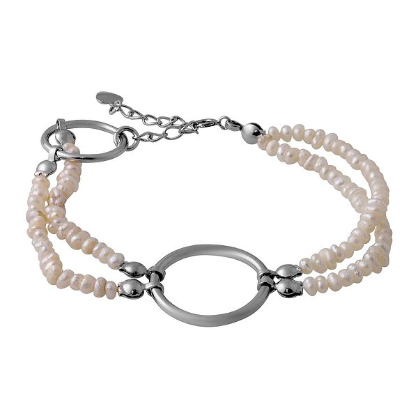 Жіночий Срібний браслет з культів. перлами