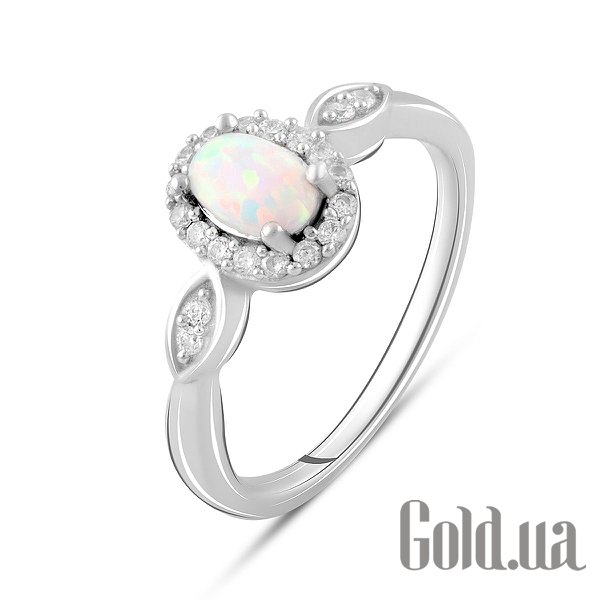 

Женские кольца Fresh Jewelry, Женское серебряное кольцо с куб. циркониями и опалом, 17
