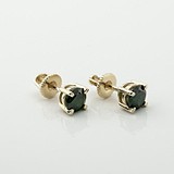 Золотые серьги с синт. изумрудами, 1796814